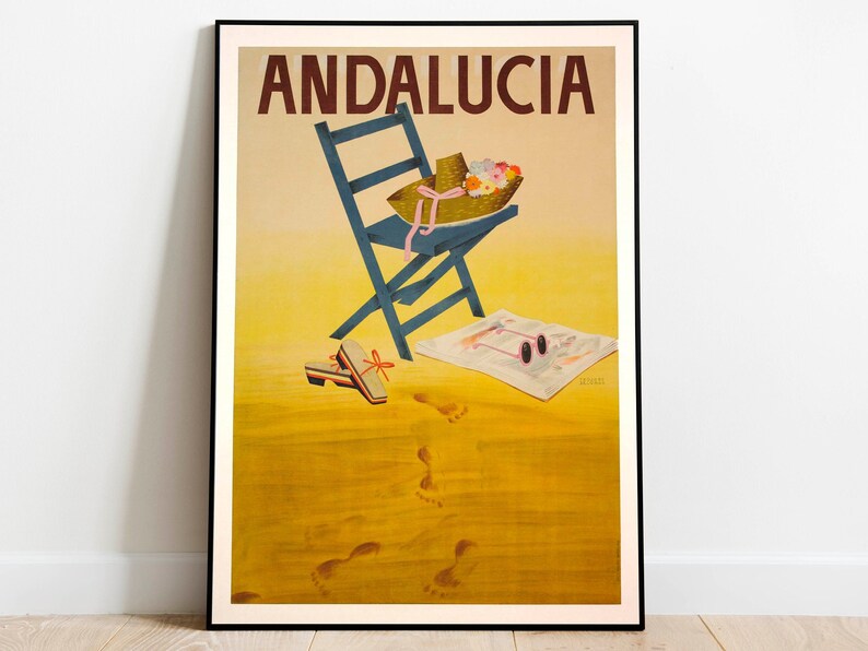 Andalusia-Art-Print-Vintage-Wall-Art-Print-Spain-Retro-Wall-Poster-Canvas-Print-Hanger-Framed Andalusia Art Print Vintage Wall Art Print Spain Retro Wall Poster Canvas Print Hanger Framed
