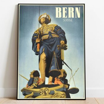 Bern Art Print Vintage Wall Art Print Switzerland Retro Wall Poster Canvas Print Hanger Framed