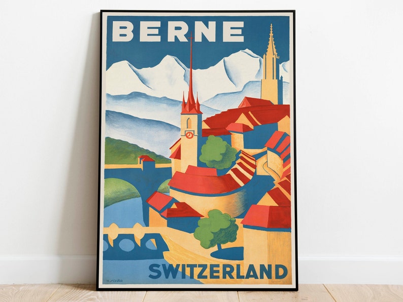 Berne-Vintage-Travel-Poster-Wall-Art-Prints-Framed-Art-Hanger-Framed-Print-Poster-Art-Wall-Art-Decor-Wall-Prints Berne Vintage Travel Poster Wall Art Prints Framed Art Hanger Framed Print Poster Art Wall Art Decor Wall Prints