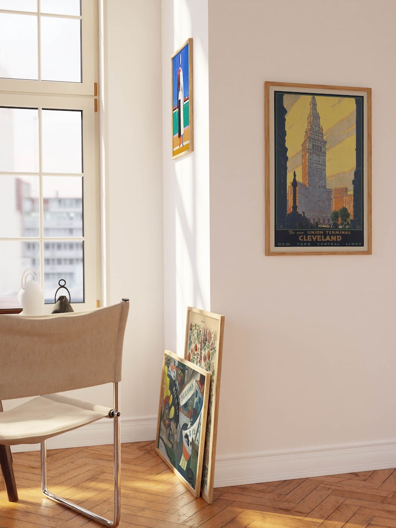 Cleveland-Poster-Vintage-Framed-Art-Cleveland-Vintage-Travel-Poster-Canvas-Print-Wall-Art-Wall-Prints-Poster-Art-Wall-Art-Decor-1