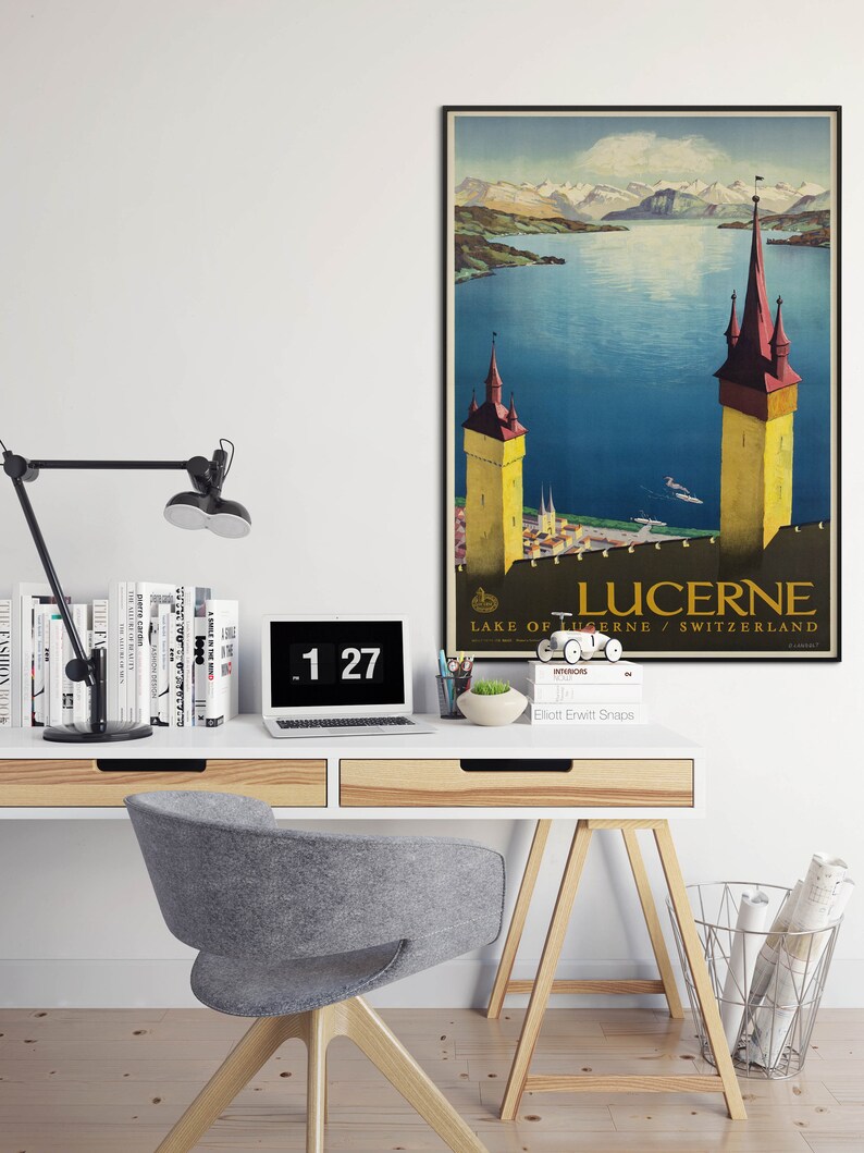 Lucerne-Travel-Poster-Vintage-Travel-Print-Switzerland-Wall-Art-Print-Canvas-Print-Wall-Decor-Hanger-Framed-Print-1