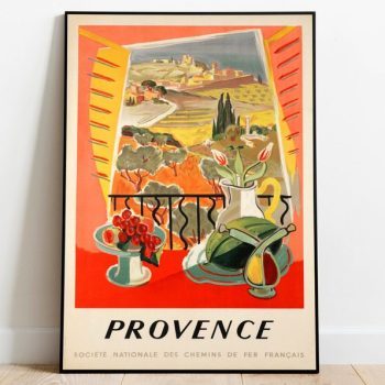 Provence Travel Poster Vintage Travel Print France Wall Art Print Canvas Print Wall Decor Hanger Framed Print