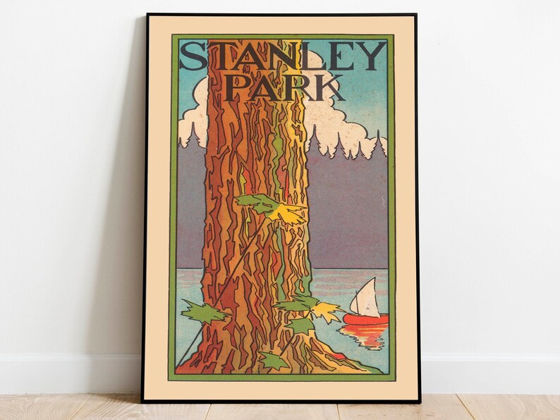 Stanley-Park-Art-Print-for-Wall-Decor-Framed-Wall-Print-Canvas-Print-Wall-Art-Vancouver-Vintage-Travel-Poster-Wall-Poster Stanley Park Art Print for Wall Decor Framed Wall Print Canvas Print Wall Art Vancouver Vintage Travel Poster Wall Poster