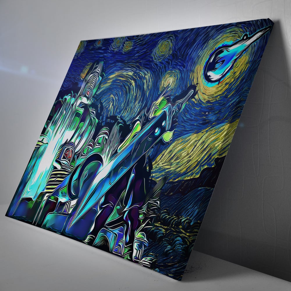 Final-Fantasy-7-Starry-Night-Midgar-Canvas-Poster-Print-Wall-Art-Decor-2