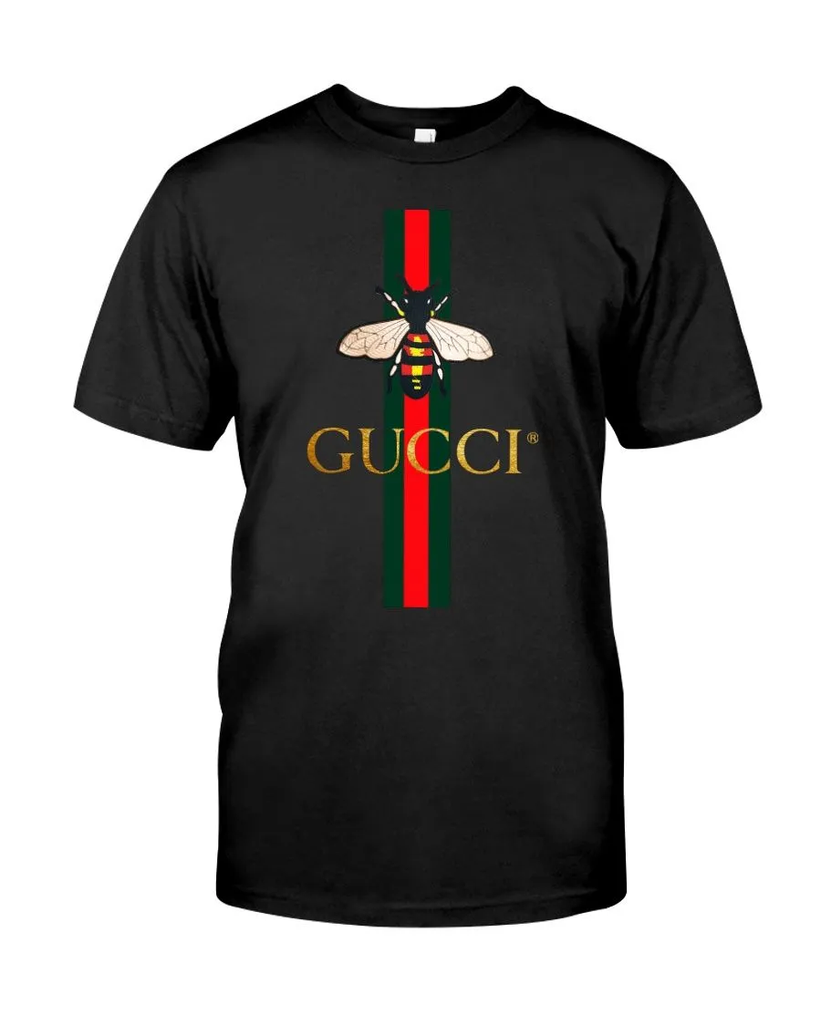 Gucci-Bee-Black-Luxury-Brand-Unisex-T-Shirt-Kid-T-Shirt-LTS035 Gucci Bee Black Luxury Brand Unisex T-Shirt Kid T-Shirt LTS035