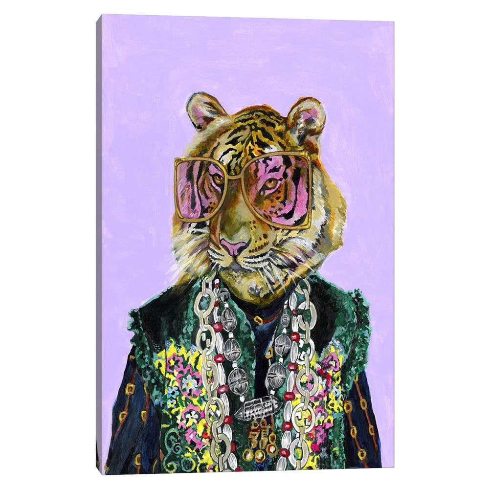 Gucci-Bengal-Tiger-Black-Framed-Canvas-Stretched-Wrapped-Canvas-Print-Wall-Art-Decor-1 Stretched Wrapped Canvas Print