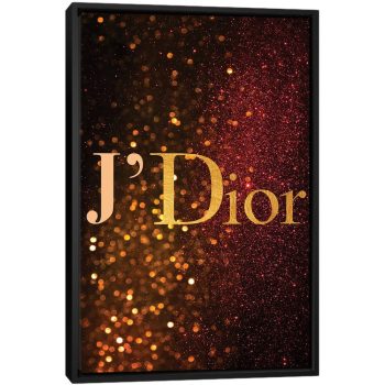 J'Dior - Black Framed Canvas