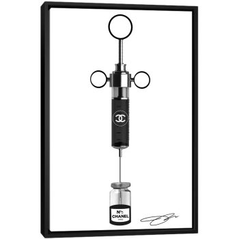 Shot Of Chanel - Black Framed Canvas