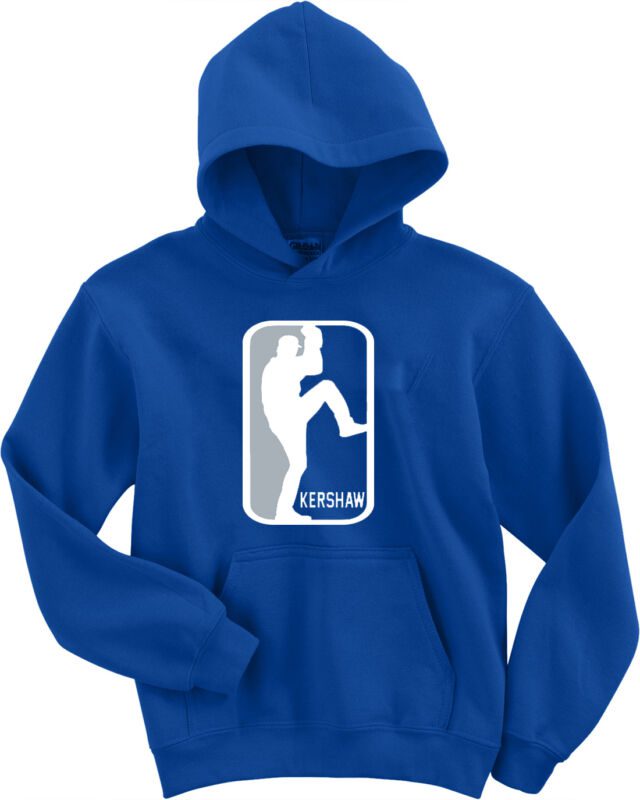 Los-Angeles-Dodgers-Clayton-Kershaw-Mlb-Logo-Hooded-Sweatshirt-Hoodie Los Angeles Dodgers Clayton Kershaw "Mlb Logo" Hooded Sweatshirt Hoodie