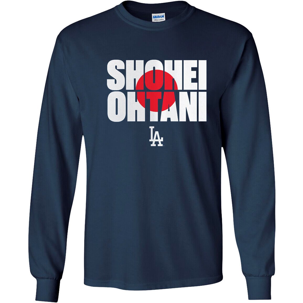 Shohei-Ohtani-Los-Angeles-Dodgers-Flag-Unisex-LongSleeve-Shirt Shohei Ohtani Los Angeles Dodgers Flag Unisex LongSleeve Shirt