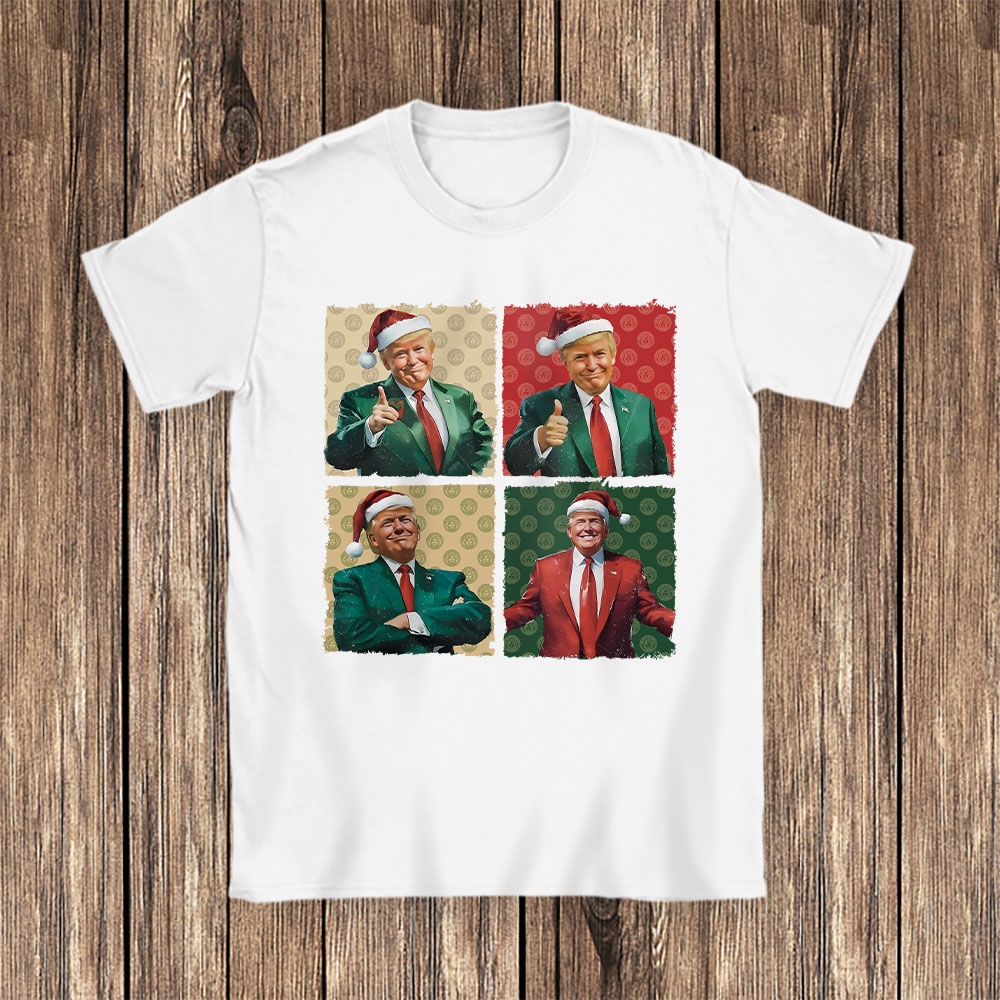 Boho-Christmas-Trump-Happy-Holidays-Merry-Vibes-Versace-Unisex-T-Shirt-Cotton-Tee-TAT21974-1
