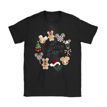 Disney Tis The Season Christmas Mickey And Minnie Dior Unisex T-Shirt Cotton Tee TAT22052