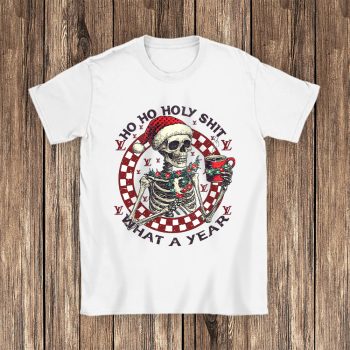 Ho Ho Holy Shit What A Year Christmas Louis Vuitton Unisex T-Shirt Cotton Tee TAT22097
