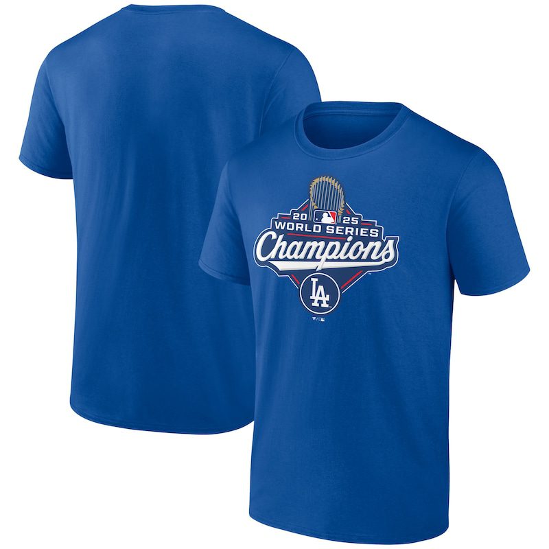 Los-Angeles-Dodgers-2025-World-Series-Champions-Official-Logo-T-Shirt-Royal Los Angeles Dodgers 2025 World Series Champions Official Logo T-Shirt - Royal