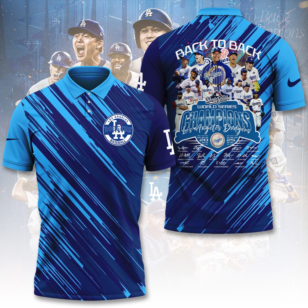 Los-Angeles-Dodgers-Polo-Shirt-NDT1319 Los Angeles Dodgers Polo Shirt NDT1319