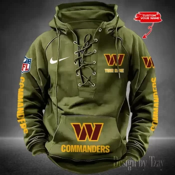 Washington Commanders Hooded Lace-up Vintage Hoodie RETRO1108